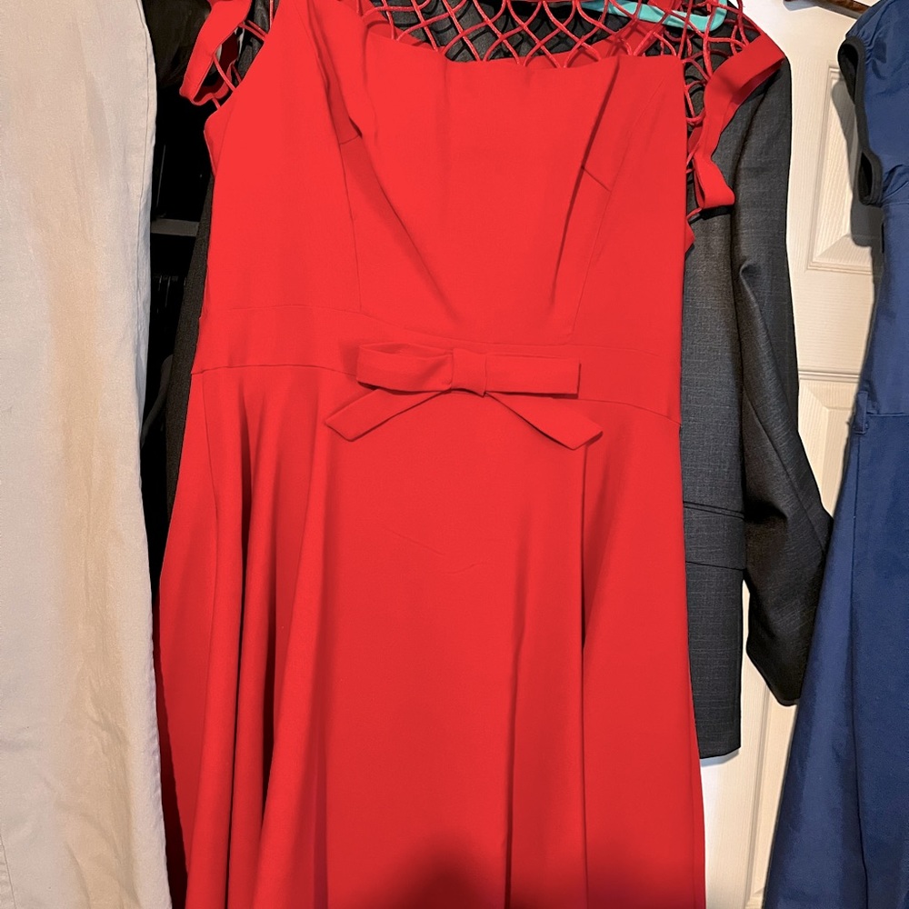 Tatyana pin up style dress in red with bow
